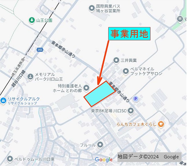 新学校給食センター整備事業用地（案内図）